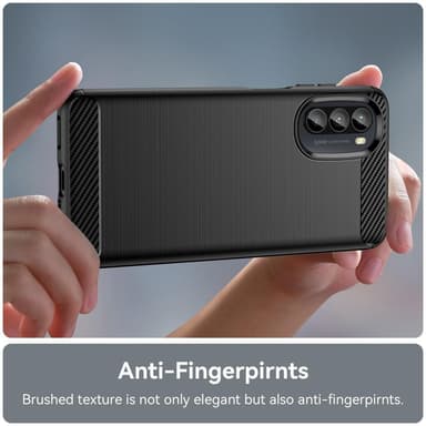 Motorola Moto G52 Karbon fiber texture Skal - Svart