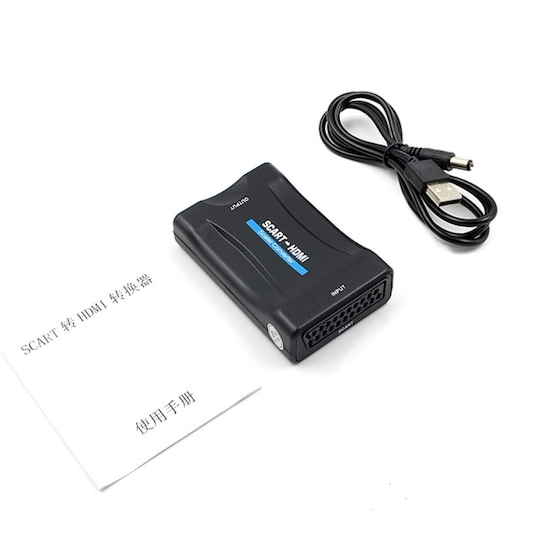 cometer Autorización cliente 1080P SCART till HDMI Video Audio Converter Adapter HD TV DVD - Elgiganten