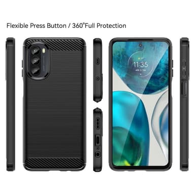 Motorola Moto G52 Karbon fiber texture Skal - Svart