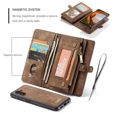 CASEME Samsung Galaxy A13 5G / A04s 4G Retro plånboksfodral - Coffee