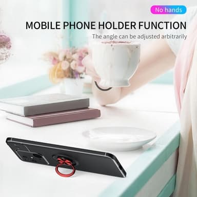 Redmi 10C TPU skal med Finger Ring - Svart