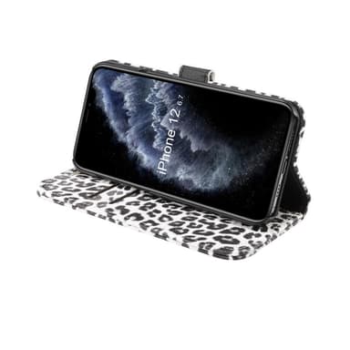 iPhone 12 Pro Max Plånboksfodral Fodral Leopard - Vit