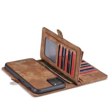 CASEME iPhone 11 Pro Max Retro Split läder plånboksfodral - Brun