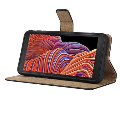Plånboksfodral Samsung Galaxy Xcover 5 i Svart Läder