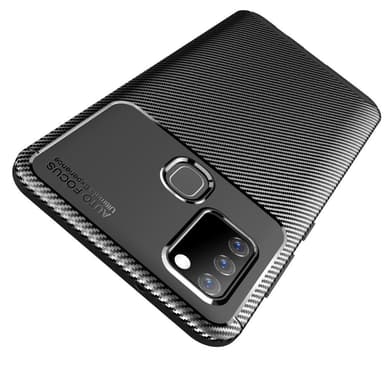Samsung Galaxy A21s Karbon fiber Texture  Skal - Svart