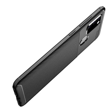 Samsung Galaxy A21s Karbon fiber Texture  Skal - Svart