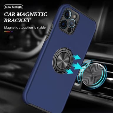 iPhone 13 Mini Hybrid skal med Finger Ring - Blå