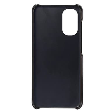 SKALO Moto G51 PU-Läder Korthållare Skal - Svart