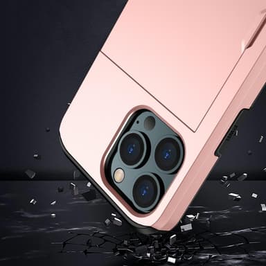 SKALO iPhone 13 Mini Armor Skal Korthållare - Roséguld