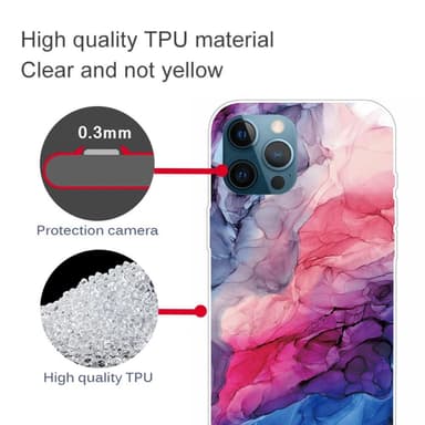 SKALO iPhone 13 Pro Max Marmor TPU-skal - Motiv 11