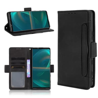 Sony Xperia 5 III Plånboksfodral Svart Flera kortplatser