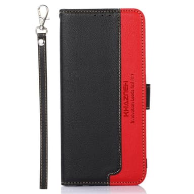 KHAZNEH OnePlus 10T / Ace Pro Plånboksfodral - Svart/Röd