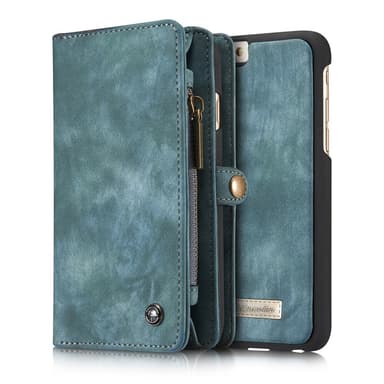 CASEME iPhone 6s 6 Retro Split läder plånboksfodral - Blå