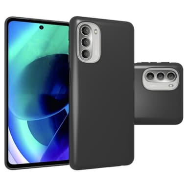 SKALO Moto G51 Mattsvart Ultratunn TPU-Skal