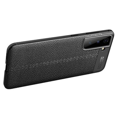 Samsung Galaxy S21+ (Plus) TPU-skal Litchi Grain - Svart
