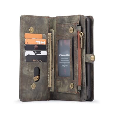 CASEME Samsung Galaxy S20 Ultra Retro läder plånboksfodral - Grå
