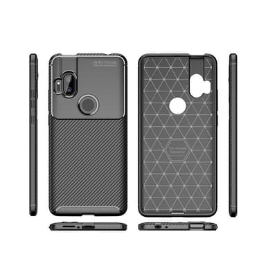 Motorola One Hyper Karbon fiber Skal - Svart