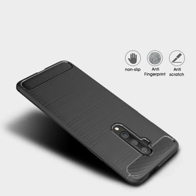 Stöttåligt Armor Carbon TPU-skal Oneplus 7T Pro - Blå