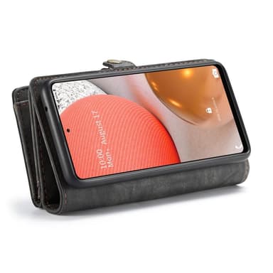 CASEME Samsung Galaxy A72 Retro läder plånboksfodral - Grå