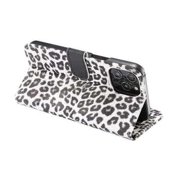iPhone 12 Pro Max Plånboksfodral Fodral Leopard - Vit