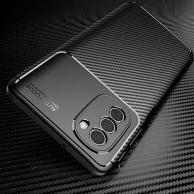SKALO Moto G51 Carbon Fiber TPU-skal - Blå
