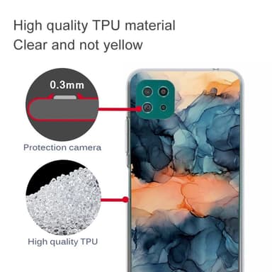 SKALO Samsung A22 5G Marmor TPU-skal - Motiv 7