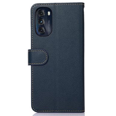KHAZNEH Motorola Moto G 5G 2022 Plånboksfodral - Blå/Brun