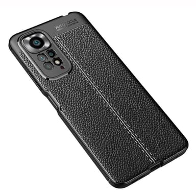 Xiaomi Redmi Note 11 / Note 11S TPU skal Litchi Texture - Svart