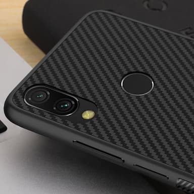 Carbon Fiber TPU-skal Xiaomi Redmi Note 7 - Svart - Svart