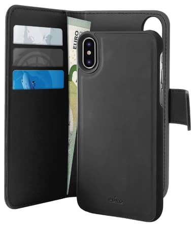Puro plånboksfodral för iPhone Xs Max (svart)