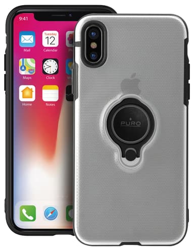 Puro Magnet Ring fodral för iPhone Xs Max (transparent)