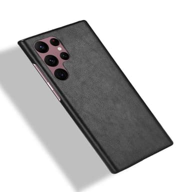 SKALO Samsung S22 Ultra PU-Läder Skal - Svart