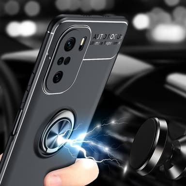 Xiaomi Mi 11i TPU skal med Finger Ring - Svart