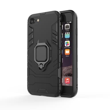 iPhone SE/8/7/6/6S Hybrid skal med Finger Ring - Svart