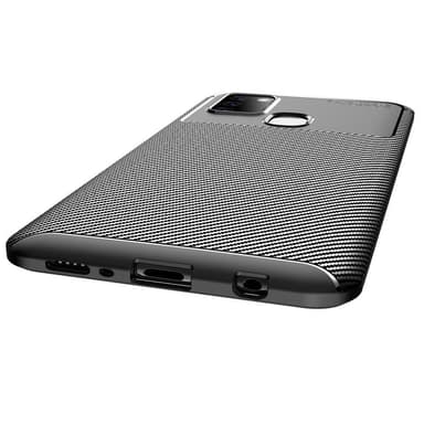 Samsung Galaxy A21s Karbon fiber Texture  Skal - Svart