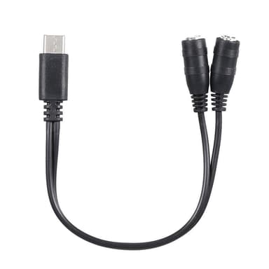 Usb-C hane till dubbel 3,5 mm hona Audio Splitter AUX hörlur