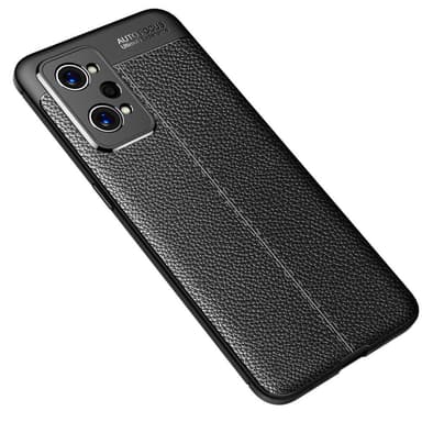 Realme GT Neo2 TPU skal Litchi Texture - Svart