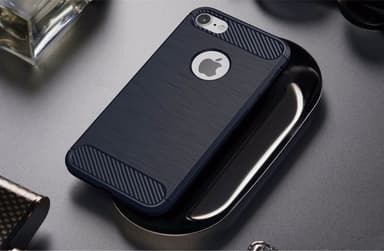 SKALO iPhone 7/8 Armor Carbon Stöttåligt TPU-skal - Röd