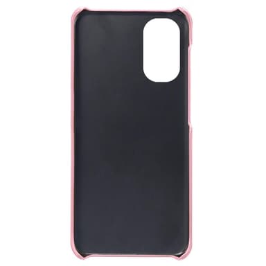 SKALO Moto G51 PU-Läder Korthållare Skal - Roséguld