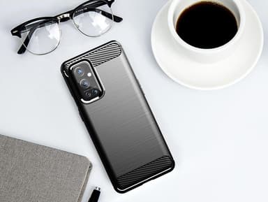Stöttåligt Armor Carbon TPU-skal Oneplus 9 Pro - Röd