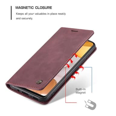 CASEME Plånboksfodral Samsung Galaxy S21+ (Plus) - VinRöd
