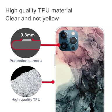 SKALO iPhone 13 Pro Max Marmor TPU-skal - Motiv 10