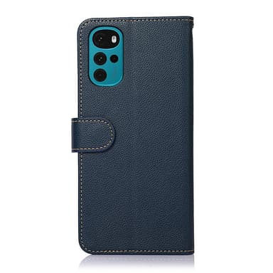 KHAZNEH Motorola Moto G22 / Moto E32s 4G Plånboksfodral - Blå/Brun