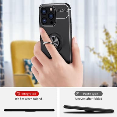 iPhone 13 Pro Max Hybrid skal med Finger Ring - Blå