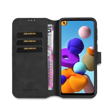 DG.MING Plånboksfodral Samsung Galaxy A21s - Svart