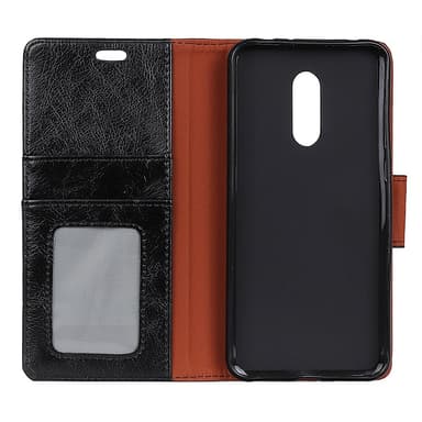 Nokia 5.1 Plus Plånboksfodral Textured Split - Svart