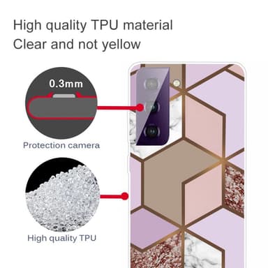 SKALO Samsung S21 FE Marmor TPU-skal - Motiv 5