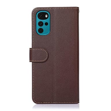 KHAZNEH Motorola Moto G22 / Moto E32s 4G Plånboksfodral - Brun/Blå