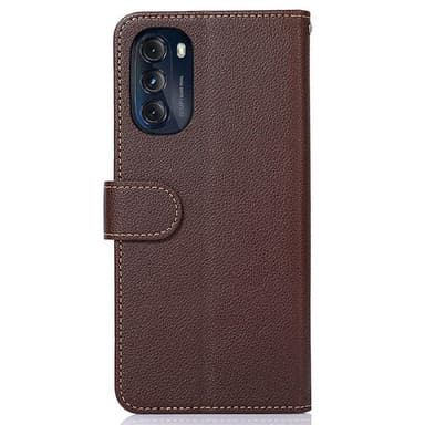 KHAZNEH Motorola Moto G 5G 2022 Plånboksfodral - Brun/Blå