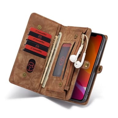 CASEME iPhone 11 Pro Max Retro Split läder plånboksfodral - Brun